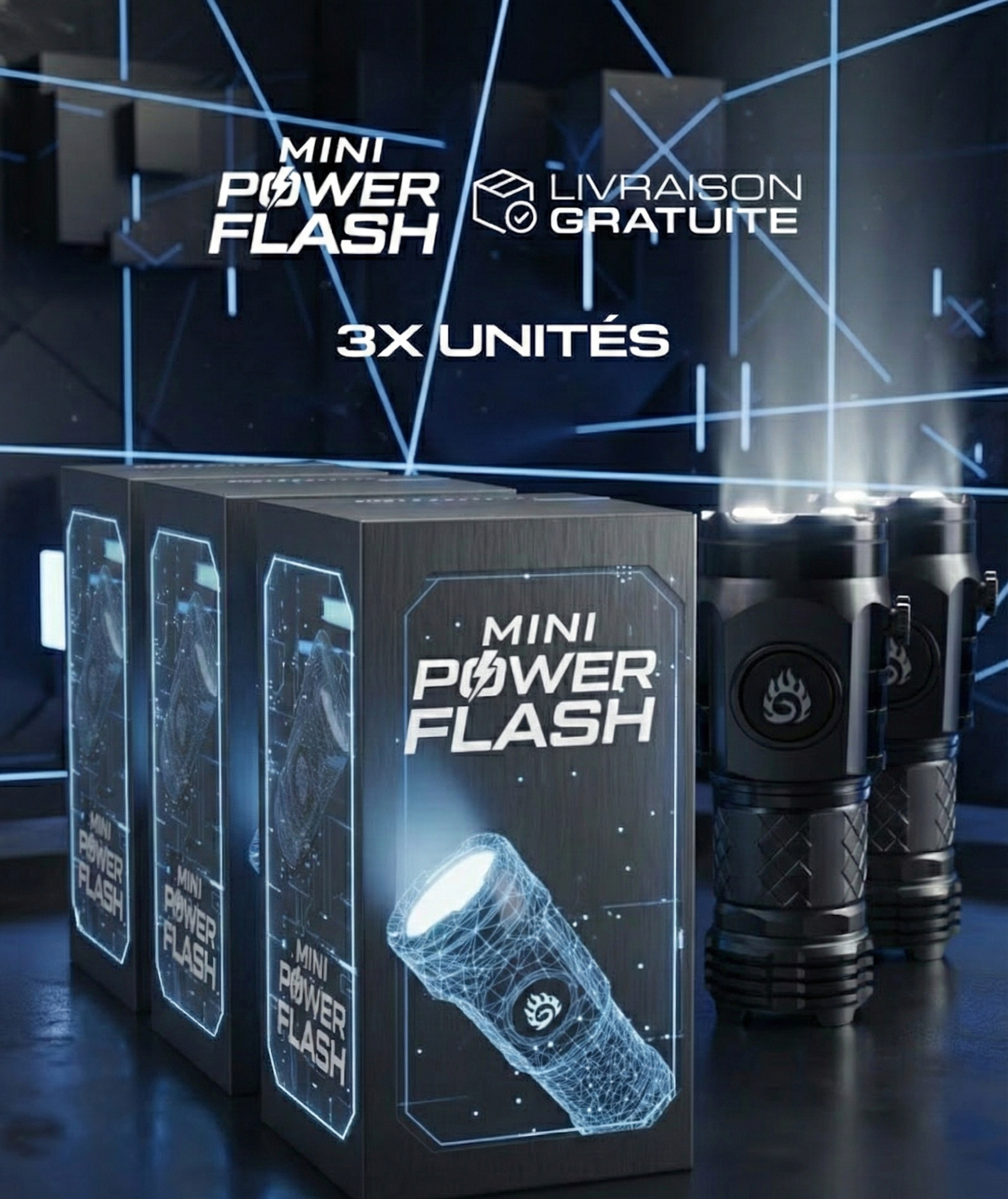 Mini Power Flash - Mini Lampe Torche Tactique Portable Indestructible