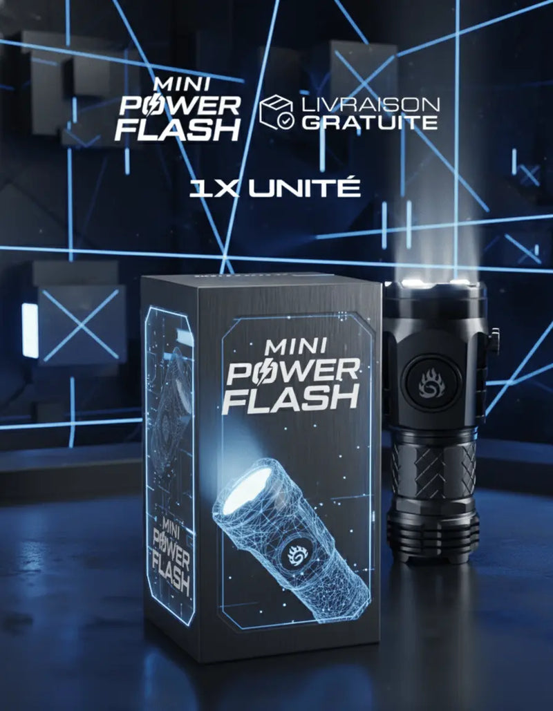 Mini Power Flash - Mini Lampe Torche Tactique Portable Indestructible TechBrico
