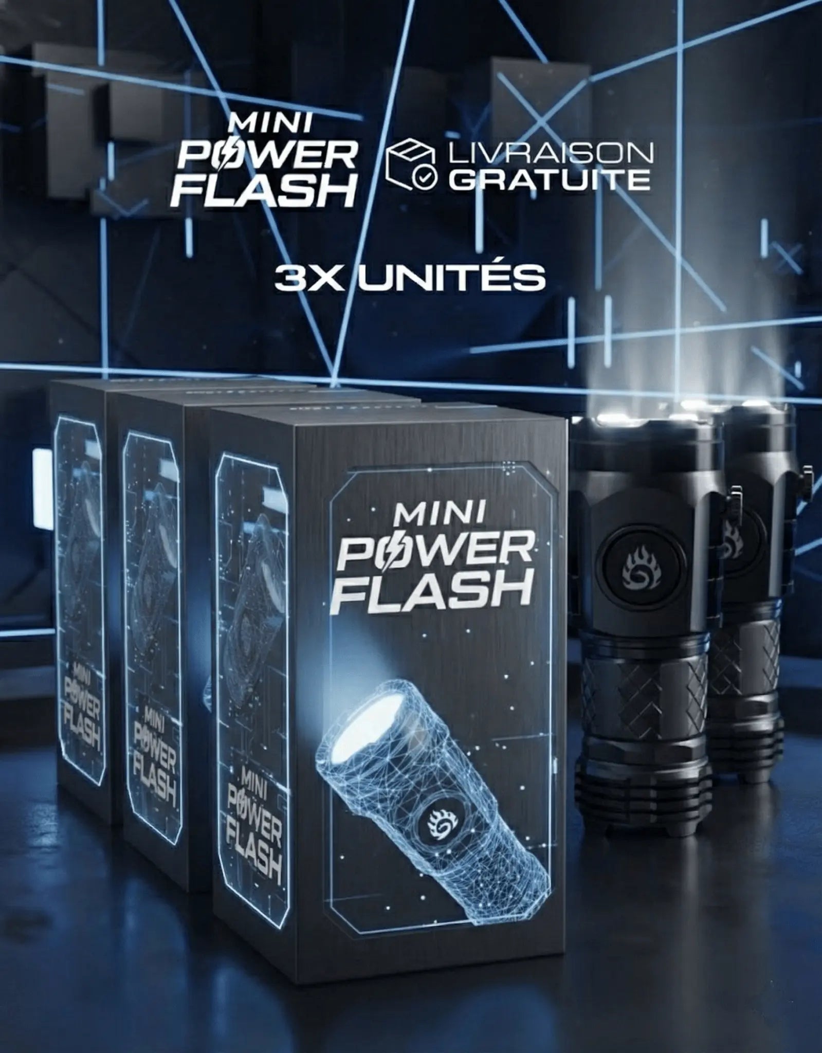 Mini Power Flash - Mini Lampe Torche Tactique Portable Indestructible TechBrico